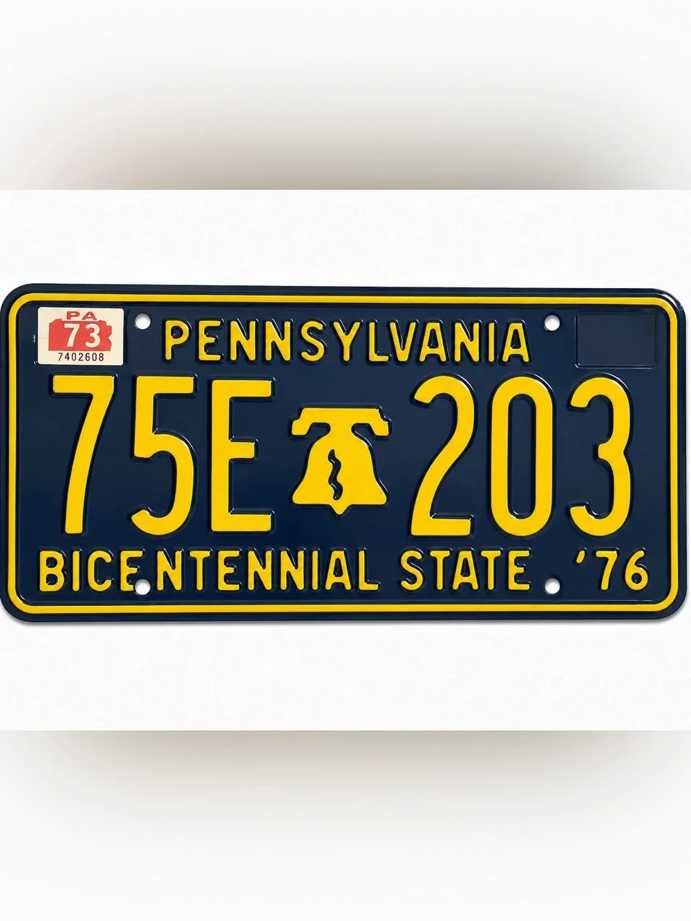 Pennsylvania Bicentennial State 1976 License Plate